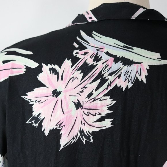 ❌SOLD❌vintage 80s tropical palm print button shirt - Picture 7 of 8